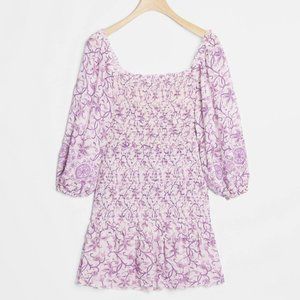 Anthropologie Wynnie Smocked Mini Dress